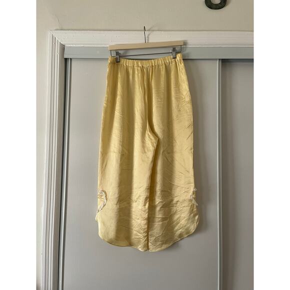Morgan Lane Lovie Silk Pajama Set in Buttercup Yellow - Picture 8 of 8